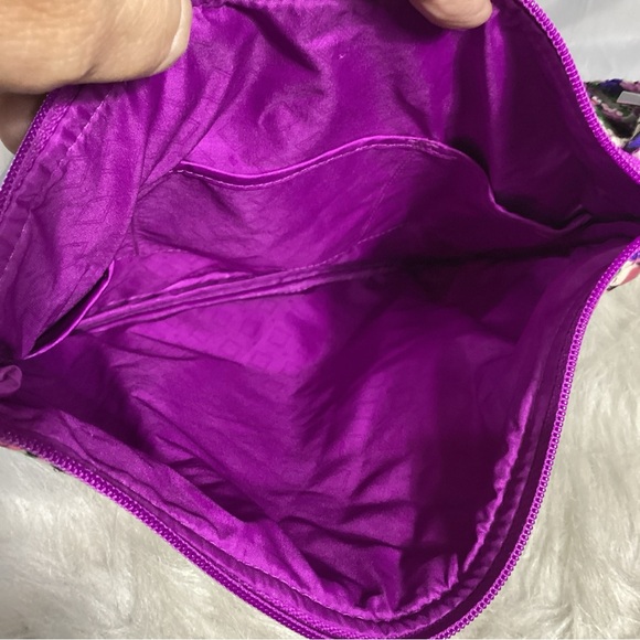 Vera Bradley Flower Garden Purple EUC Quilted Large Crossbody - Picture 9 of 11